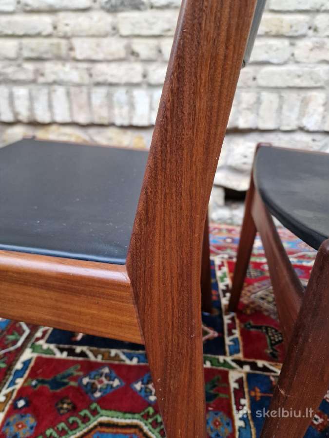 Vintažinės mid century autorinės tikmedžio kėdės - nuotraukos Nr. 14