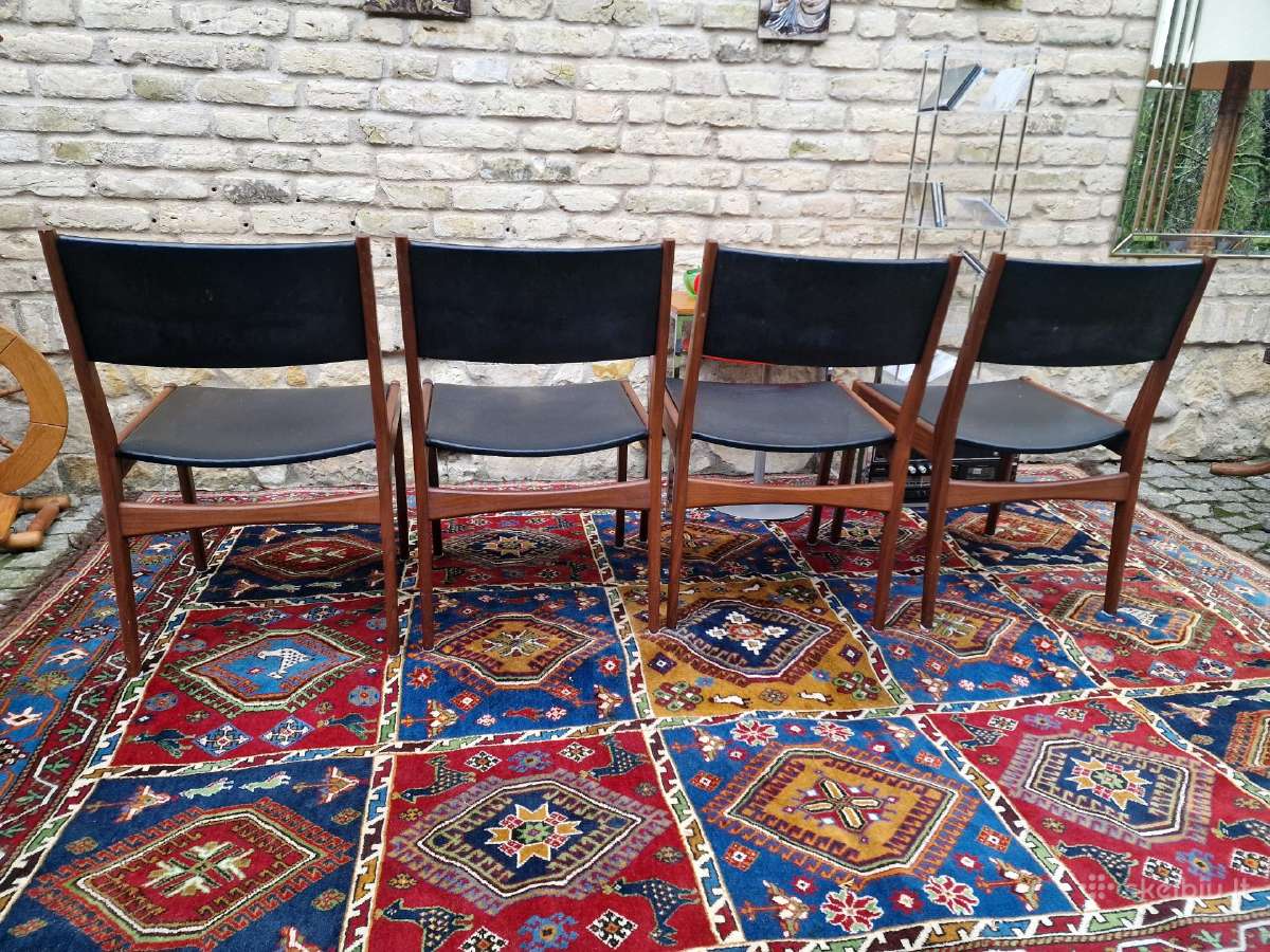 Vintažinės mid century autorinės tikmedžio kėdės - nuotraukos Nr. 16