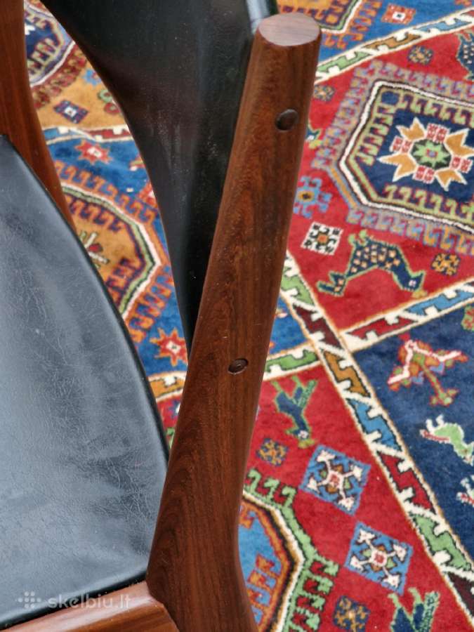 Vintažinės mid century autorinės tikmedžio kėdės - nuotraukos Nr. 19