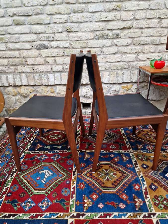 Vintažinės mid century autorinės tikmedžio kėdės - nuotraukos Nr. 29