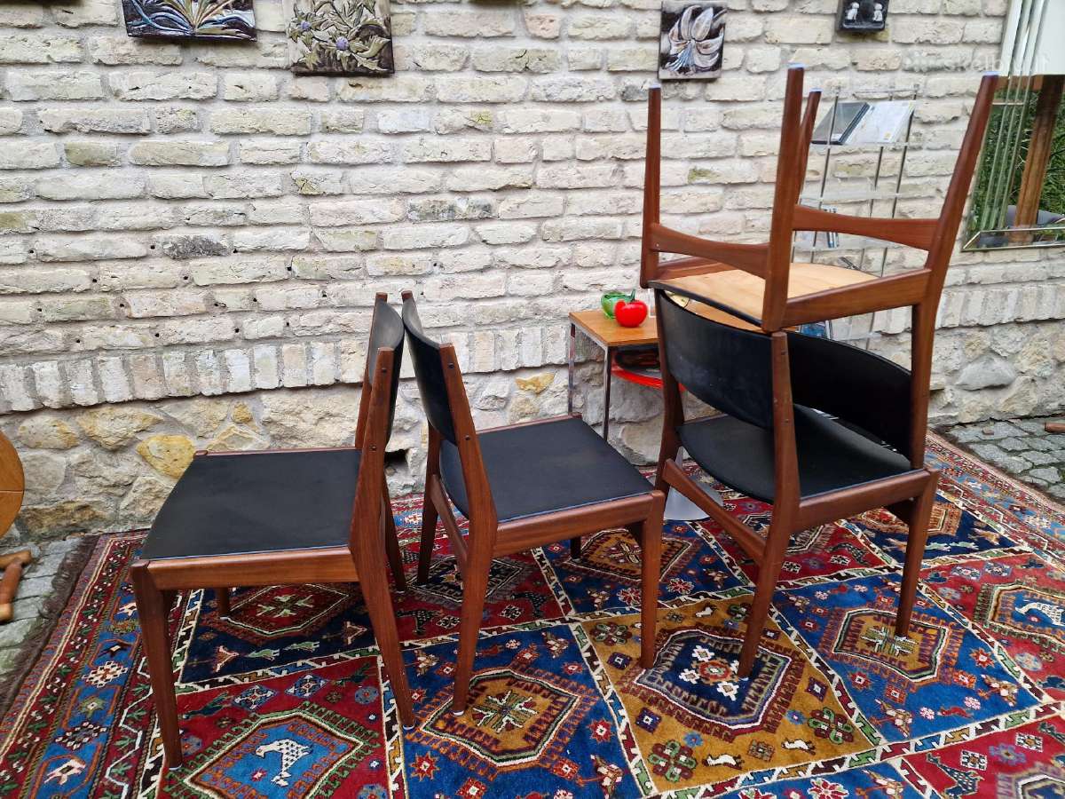 Vintažinės mid century autorinės tikmedžio kėdės - nuotraukos Nr. 31
