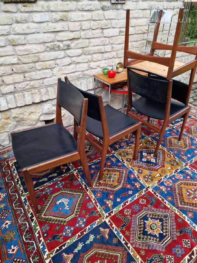 Vintažinės mid century autorinės tikmedžio kėdės - nuotraukos Nr. 33