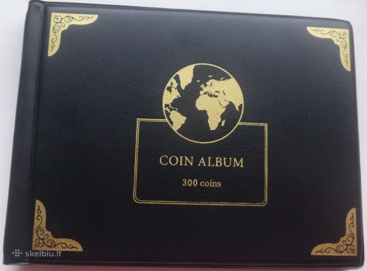 Kompaktiškas albumas 300 monetoms