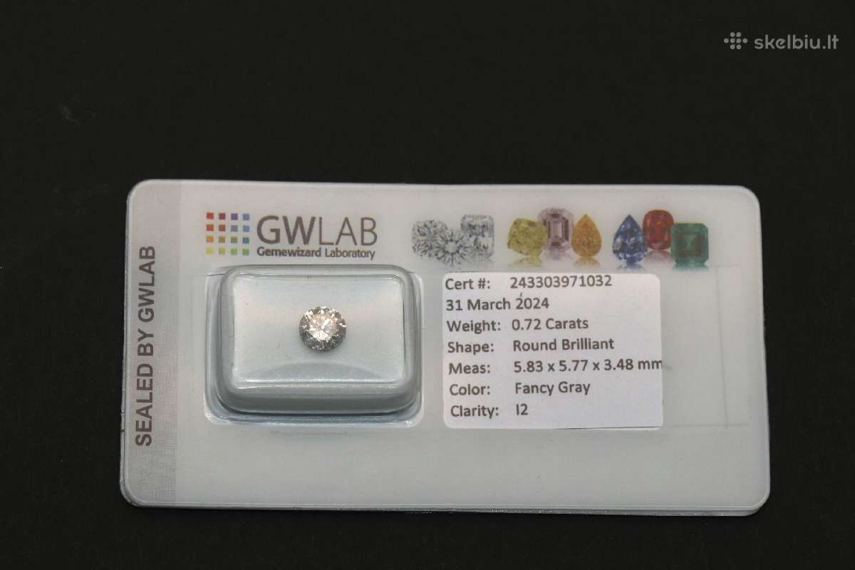 Deimantas, 0.72 ct, kaina 830 eurų - nuotraukos Nr. 3