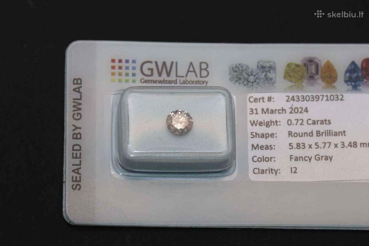 Deimantas, 0.72 ct, kaina 830 eurų - nuotraukos Nr. 4