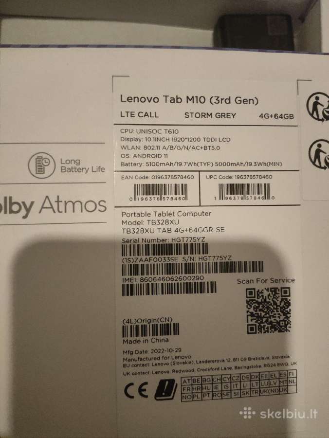 Lenovo M10 3rd Gen - nuotraukos Nr. 3