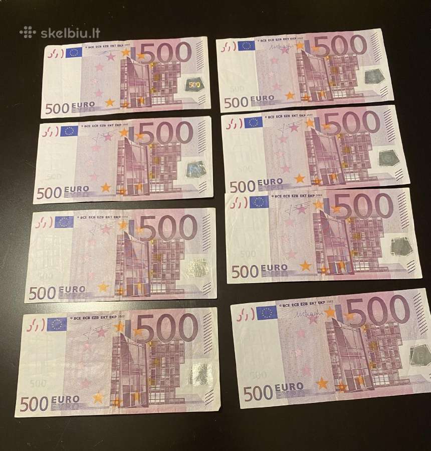 500 Euru apyvartinės banknotai
