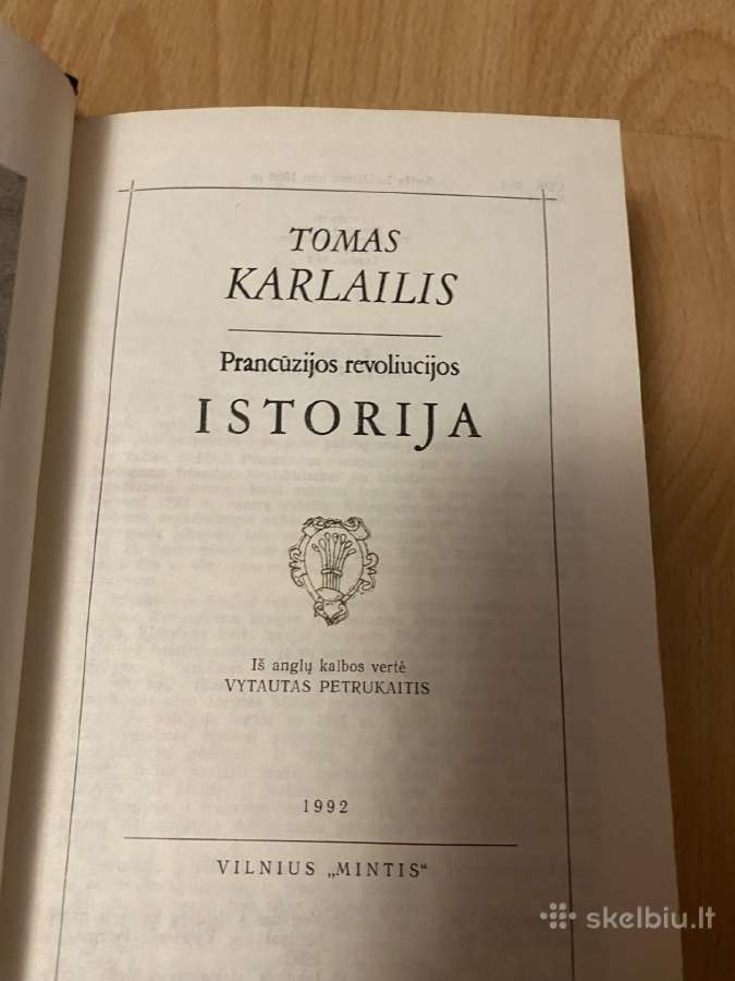 Parduodama Karlailio knyga Prancuzijos revoliucija - nuotraukos Nr. 2