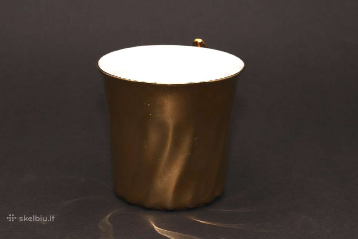 Kavos porelė, Paauksuota, Porcelianas, Vokietija - nuotraukos Nr. 2