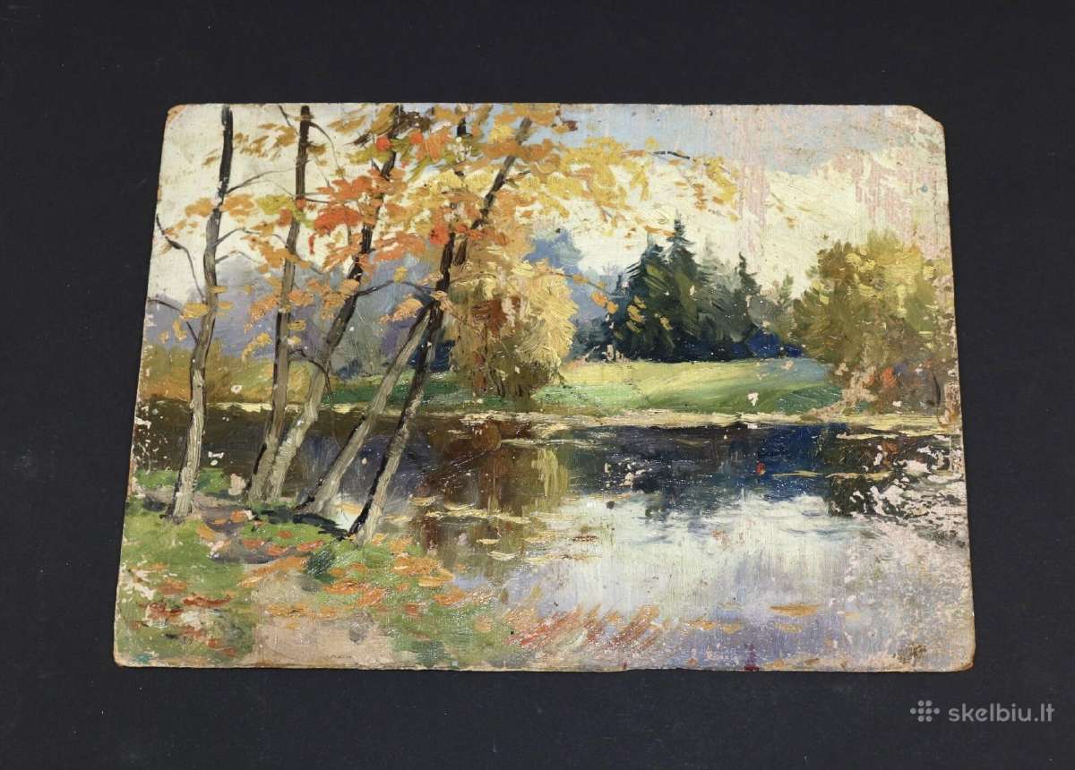 (1931-2013)", (масло, Картон), kaina 25 eurai - nuotraukos Nr. 2