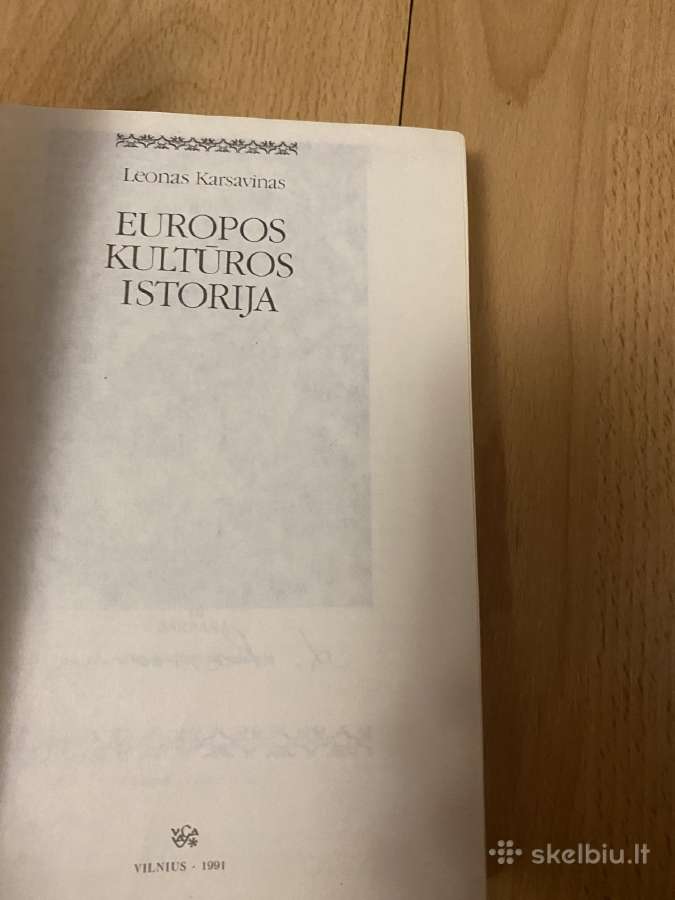 Parduodama Europos kulturos istorija. 1 ir 3 dalys - nuotraukos Nr. 2