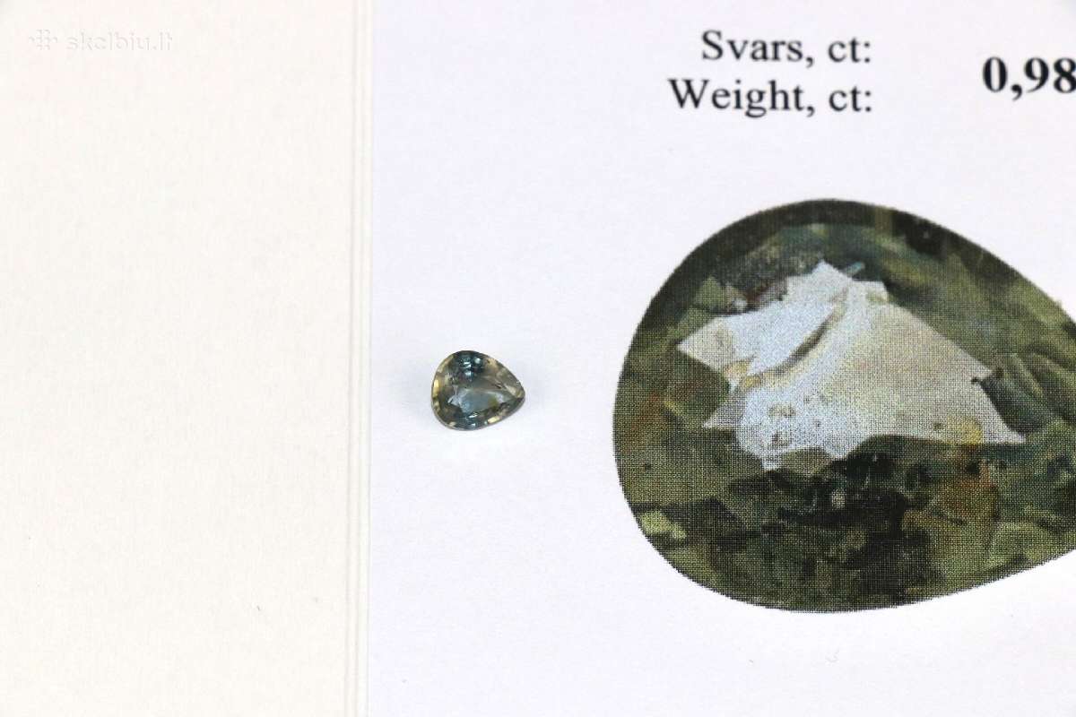 Safiras, 0.98 ct, 6.93x5.80x3.05 мм kaina 230 eurų - nuotraukos Nr. 4