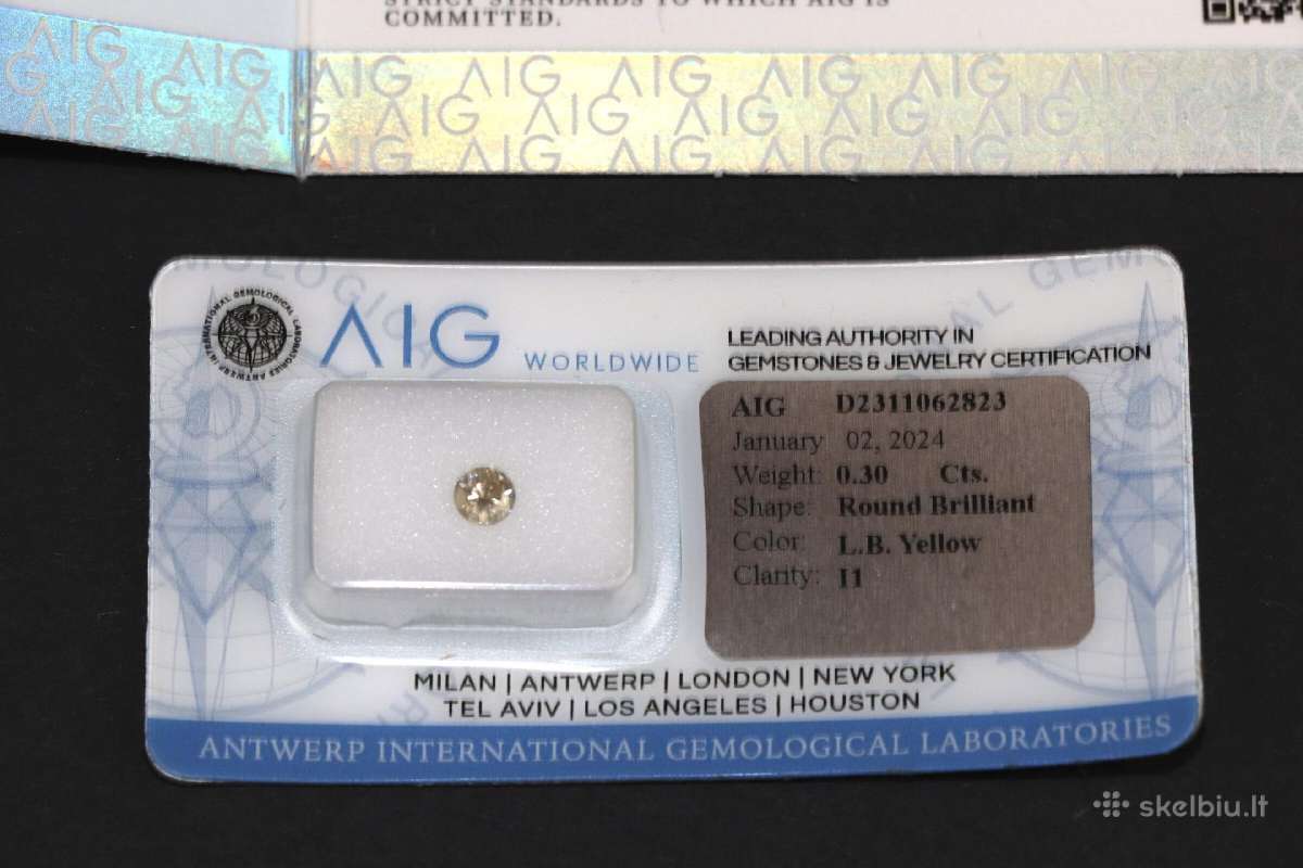 Deimantas, 0.30 ct, 4.38 x 4.35 x 2.53 мм kaina450 - nuotraukos Nr. 2