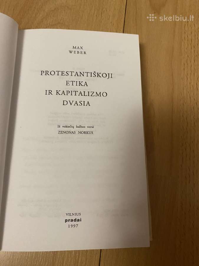Parduodama Maxo Weberio knyga - nuotraukos Nr. 2
