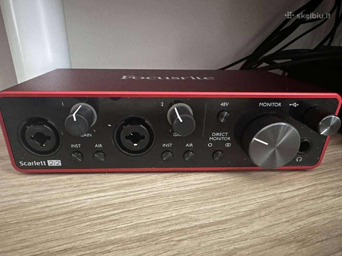 Focusrite Scarlett 3gen 2i2 garso korta - Skelbiu.lt