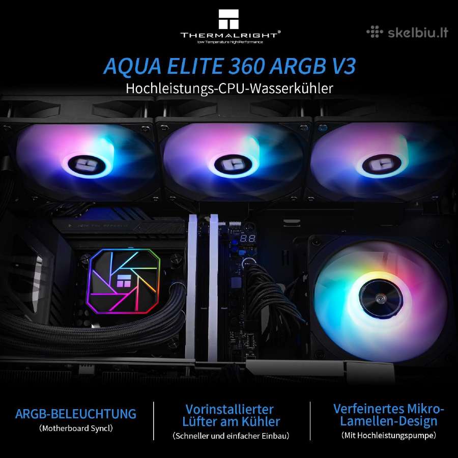 Naujas Thermalright Aqua Elite 360 V3 Liquid - nuotraukos Nr. 4