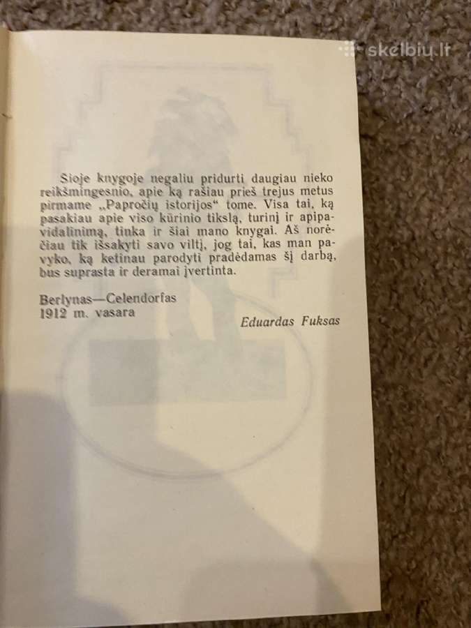 Parduodama knyga Papročiu istorija - nuotraukos Nr. 2