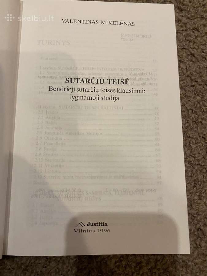 Parduodama knyga Sutarčių teisė - nuotraukos Nr. 2