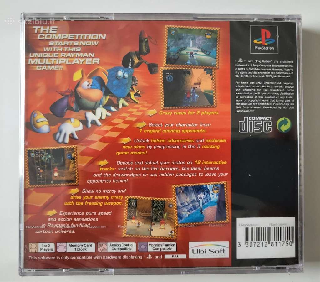 Rayman Rush Ps1 Sony Playstation video zaidimas - nuotraukos Nr. 2