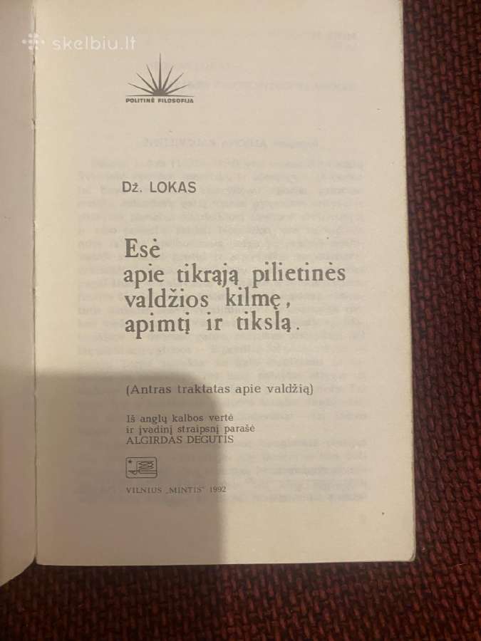 Parduodama knyga Esė apie pilietine valdžia - nuotraukos Nr. 2