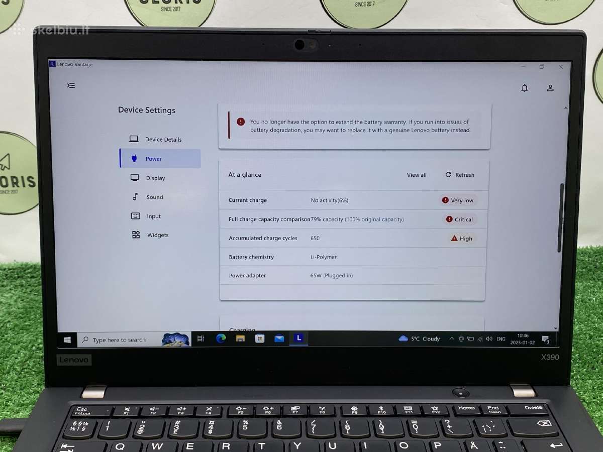 Lenovo Thinkpad X390 i5 8ram 256ssd #1-35 - nuotraukos Nr. 4
