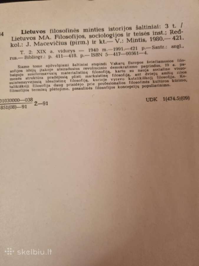 Llietuvos filosofinės minties istorijos šaltiniai - nuotraukos Nr. 6