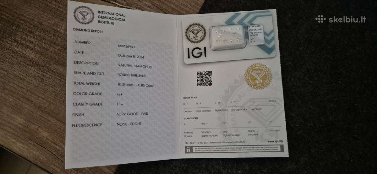 Natūralūs ir sertifikuoti deimantai