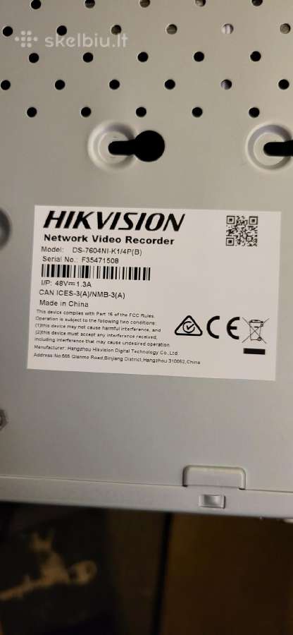 Hikvision Nvr 4port - nuotraukos Nr. 2