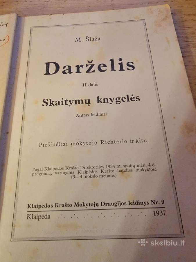 1937m.m.šlaža knyga "Darželis" 2d. - nuotraukos Nr. 3