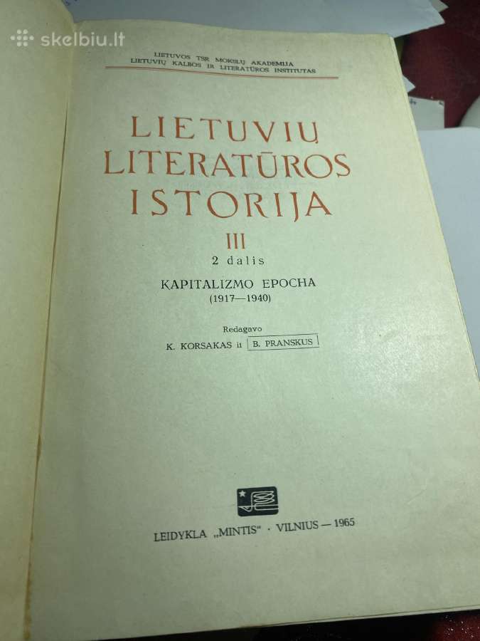 Parduodama lietuviu literaturos istorija - nuotraukos Nr. 4