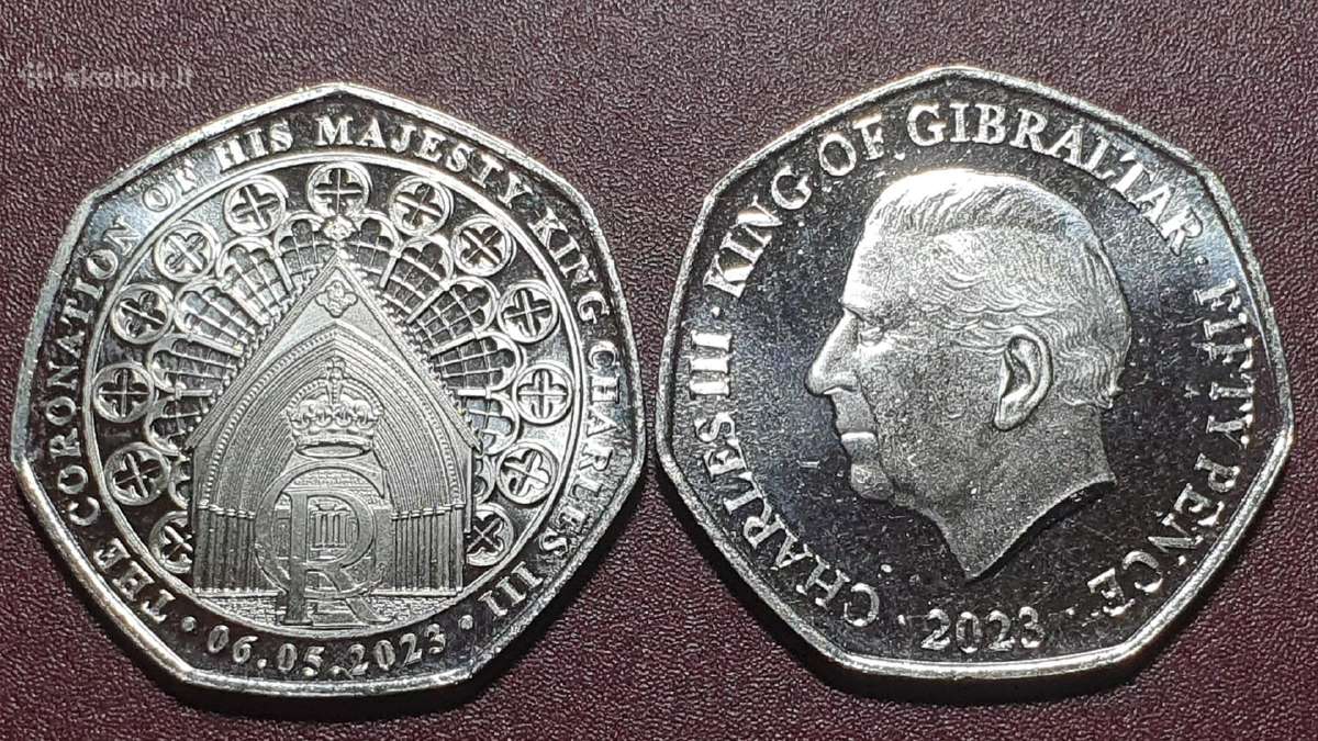 Gibraltaras 50 pensų, 2023 Karolio III valdymo