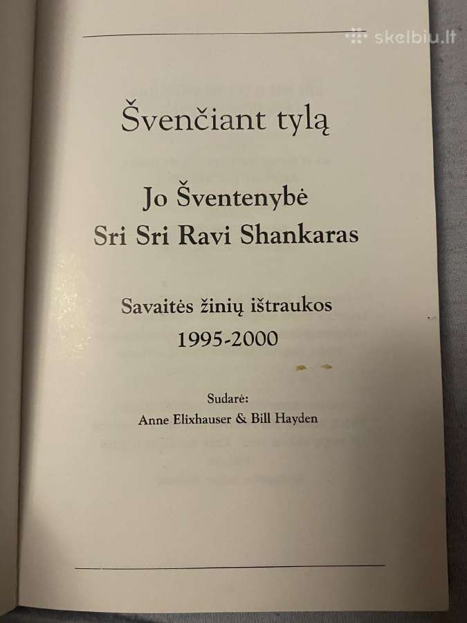 Parduodama Shankaro knyga Švenčiant tyla - nuotraukos Nr. 2