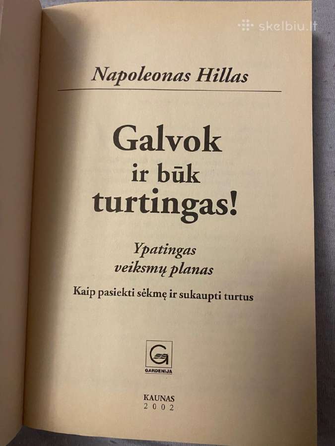 Knyga Galvok ir būk turtingas - nuotraukos Nr. 2