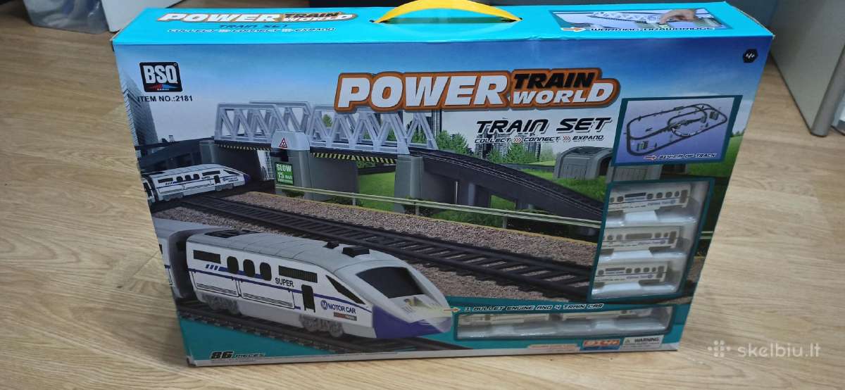 "Power train world train set" Traukinys mažiems va
