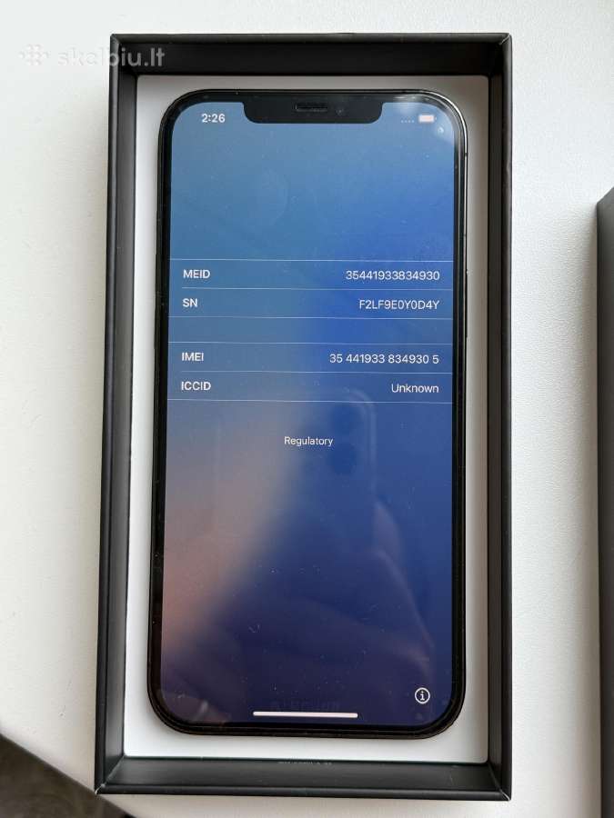 iPhone 12 pro max 128gb battery health 85-88%