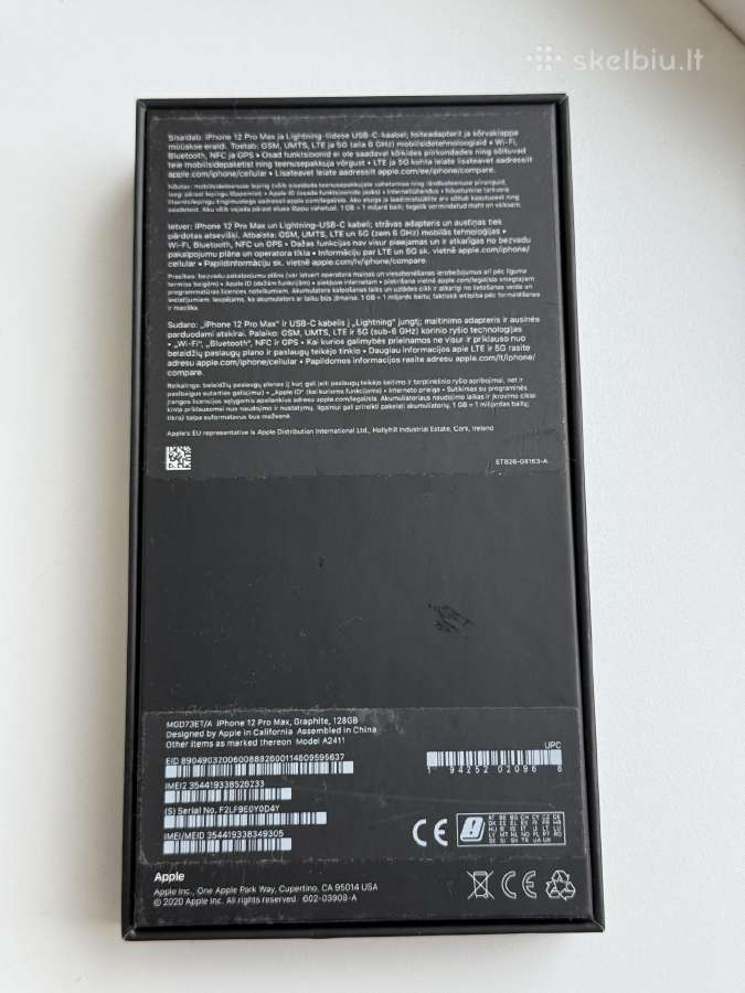iPhone 12 pro max 128gb battery health 85-88% - nuotraukos Nr. 3
