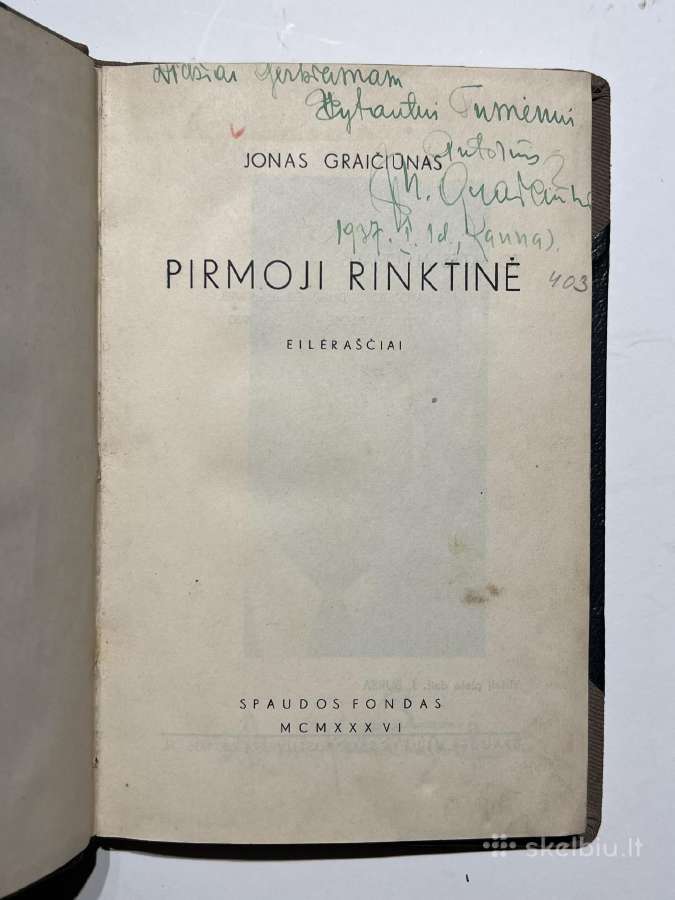 Pirmoji rinktinė Eilėraščiai Jonas Graičiūnas 1936 - nuotraukos Nr. 3