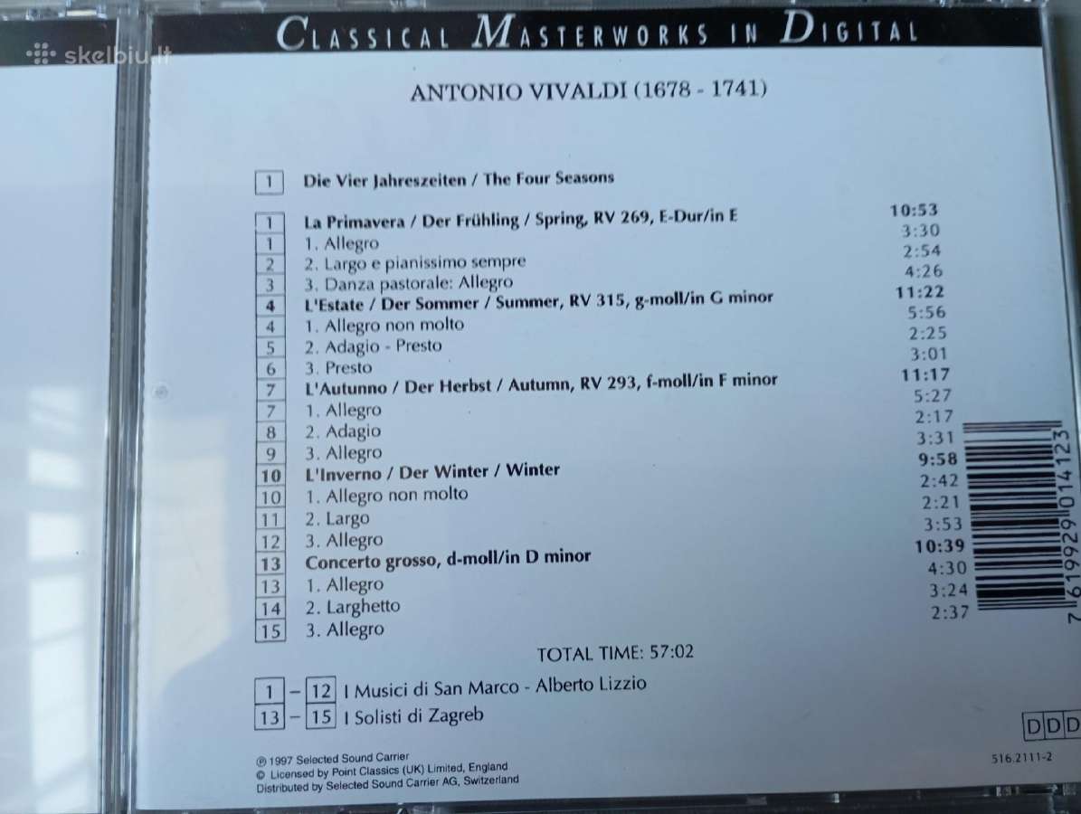 CD plokštelės "Vivaldi" ir "Bach" - nuotraukos Nr. 5