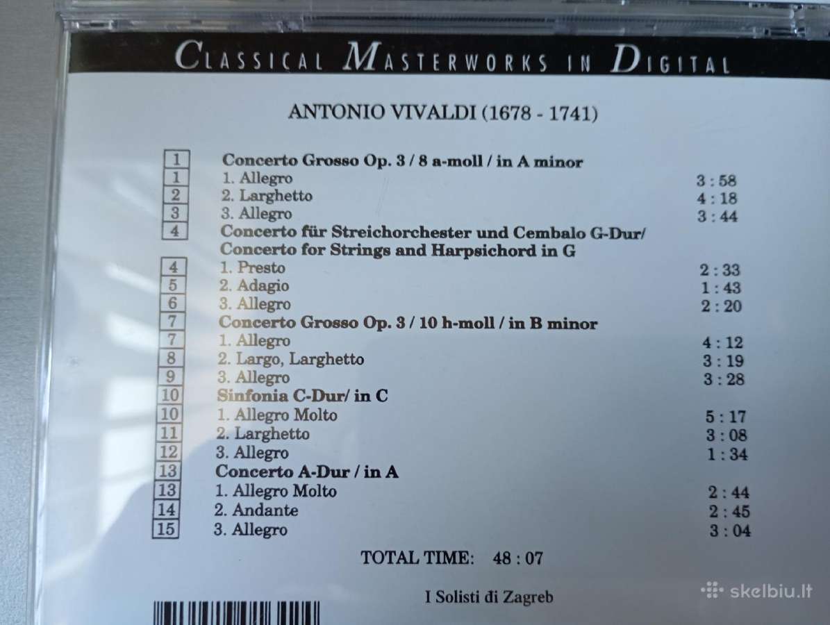 CD plokštelės "Vivaldi" ir "Bach" - nuotraukos Nr. 6