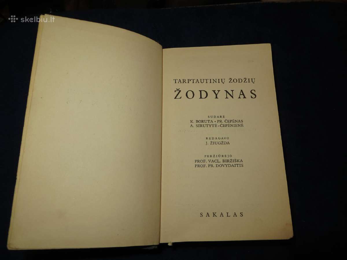 Knyga Tarptautinių žodžių žodynas 1936