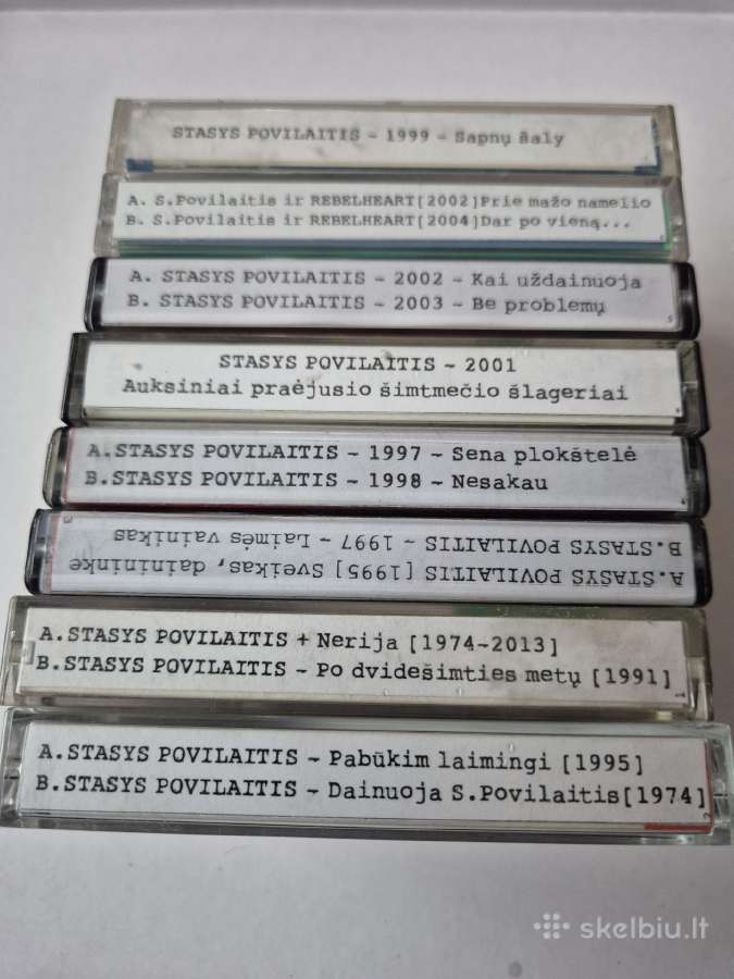 Audio kasetės su S.povilaičio įrašais