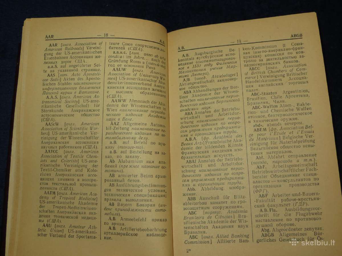 Knyga Vokiškų santrumpų žodynas 1958 rusiškai - nuotraukos Nr. 8