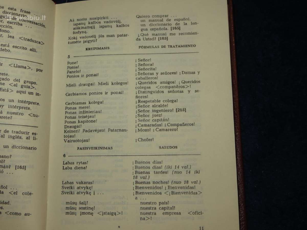 Knyga Lietuviški-ispaniški pasikalbėjimai 1989 - nuotraukos Nr. 7
