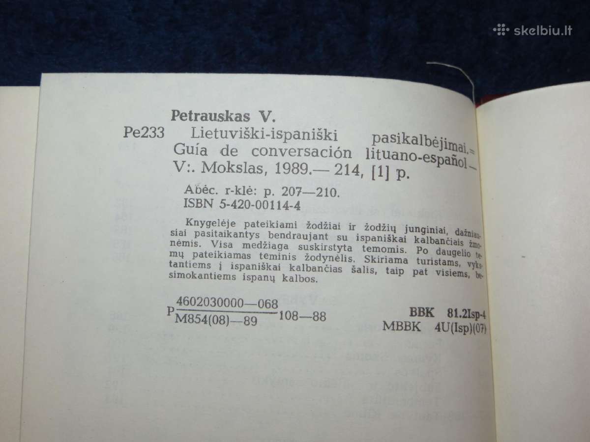 Knyga Lietuviški-ispaniški pasikalbėjimai 1989 - nuotraukos Nr. 19