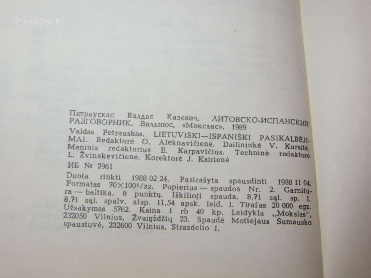 Knyga Lietuviški-ispaniški pasikalbėjimai 1989 - nuotraukos Nr. 21