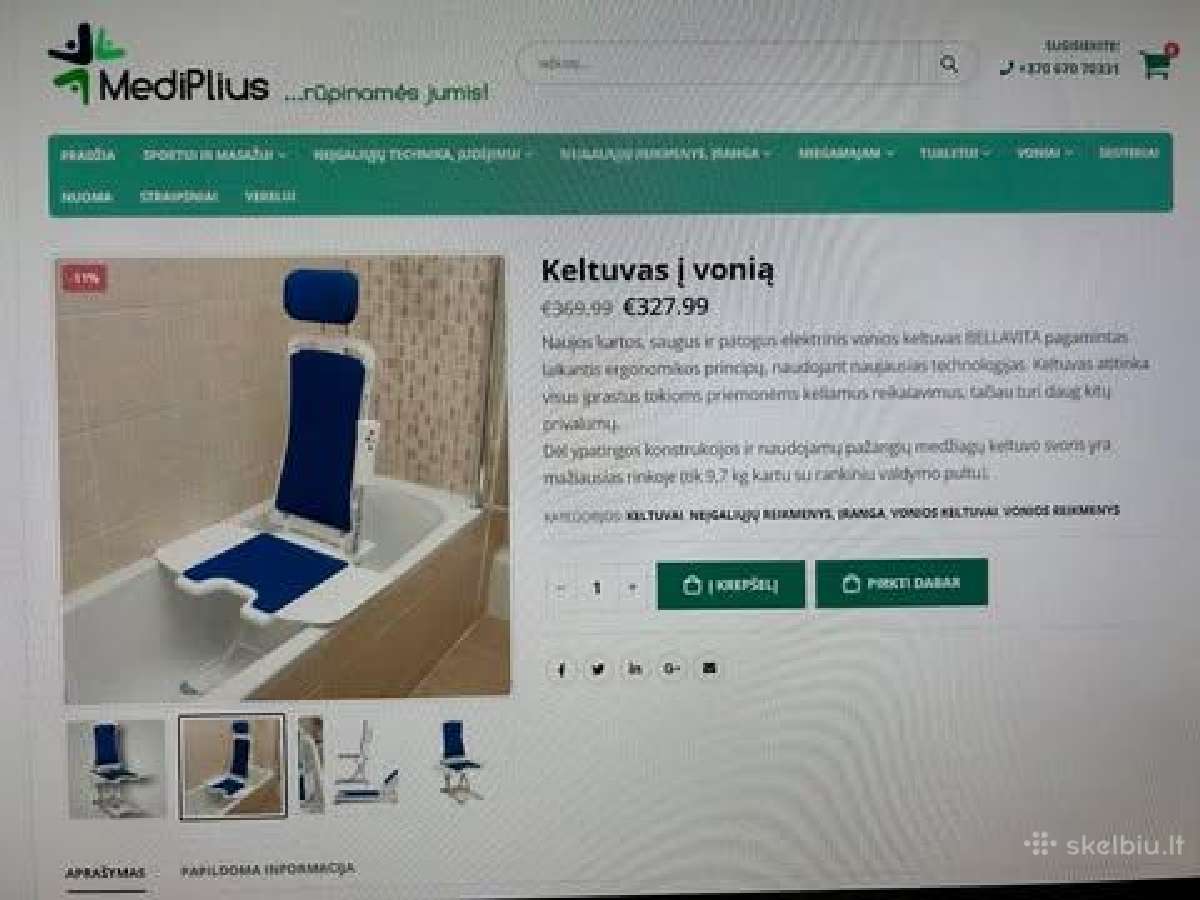 Keltuvas i vonia neigaliesems