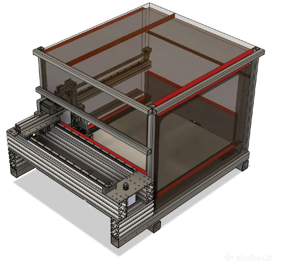 Didelio formato (620x620x200) 3D spausdintuvas - nuotraukos Nr. 35