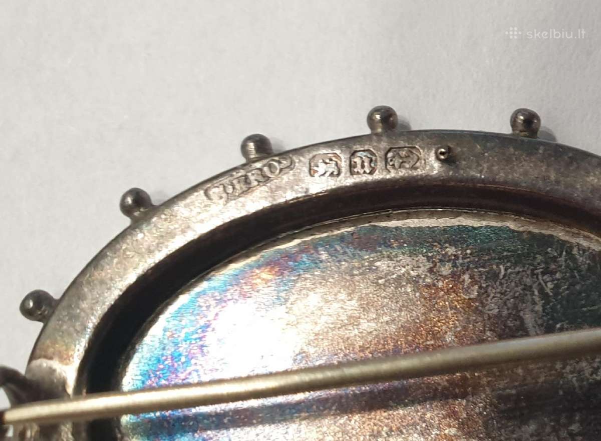 1895 Velso jodinėjimo sidabrinis ženklelis - nuotraukos Nr. 5