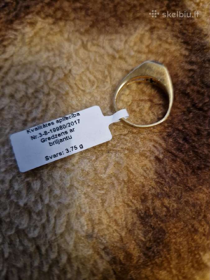 Auksinis žiedas 0,10ct