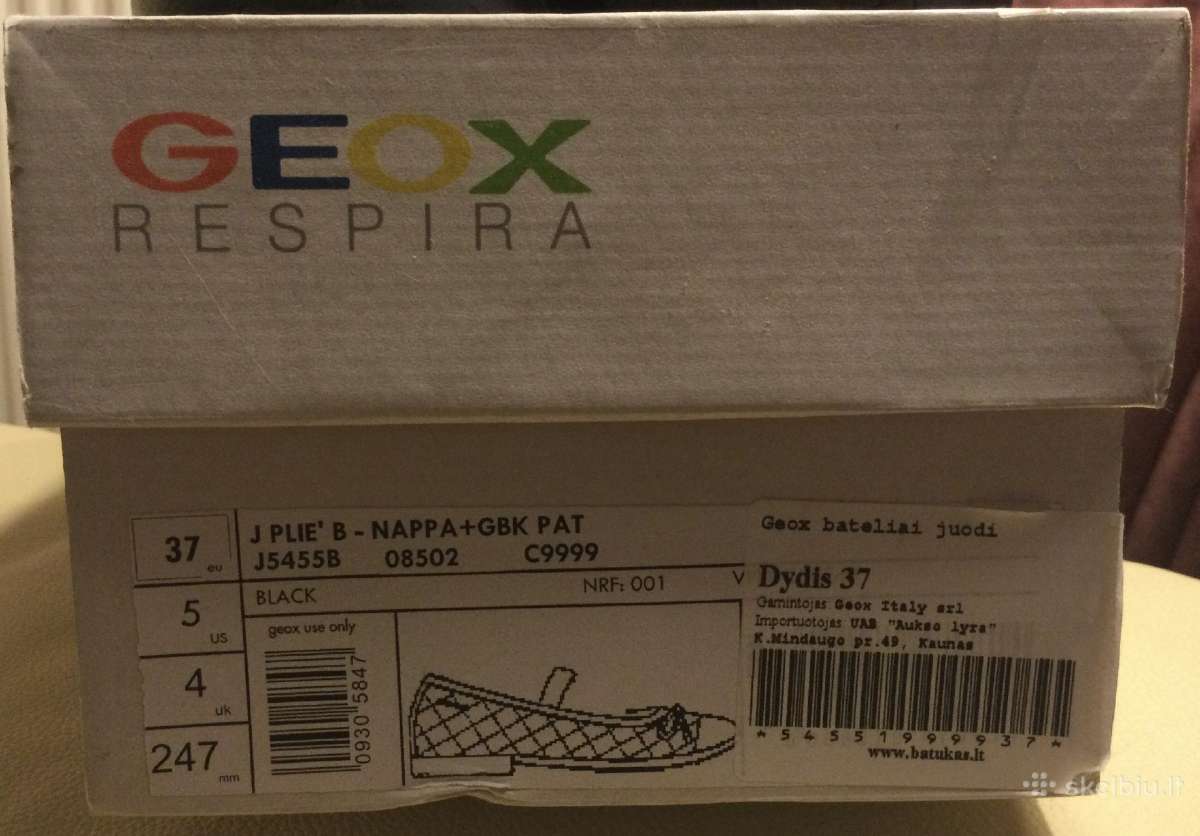 Bateliai mergaitei, Geox, juodi - nuotraukos Nr. 7
